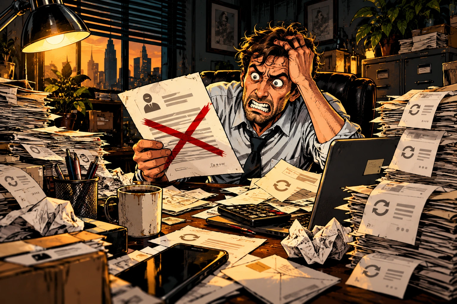 Comic illustration for cancellation ignored