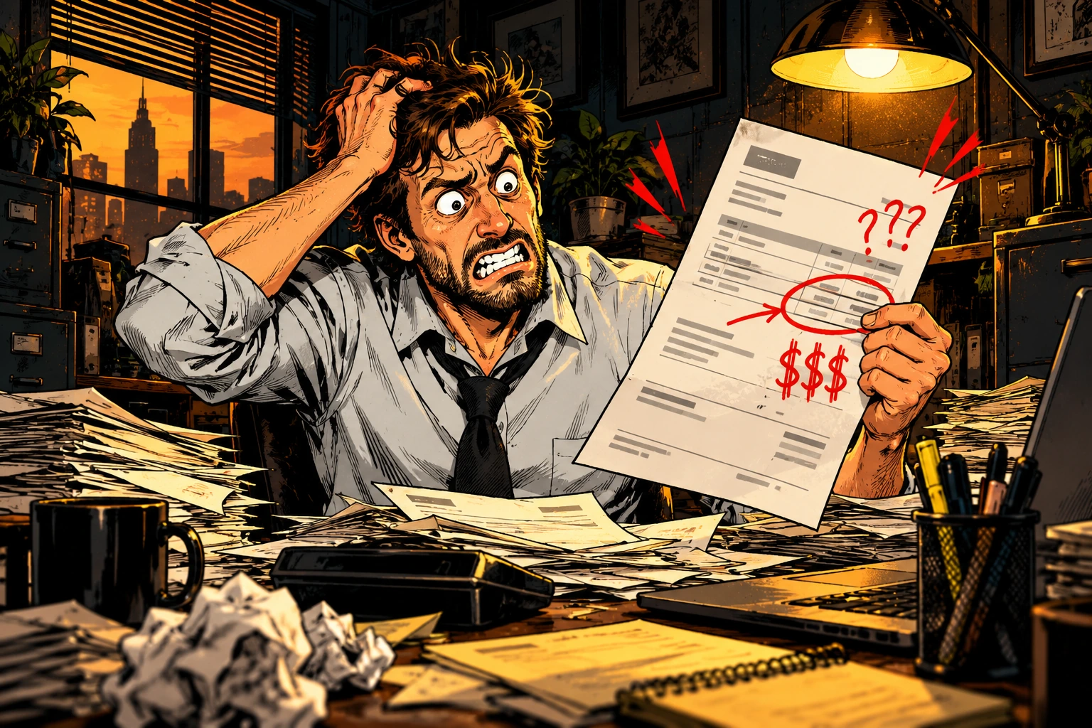 Comic illustration for wrong goods